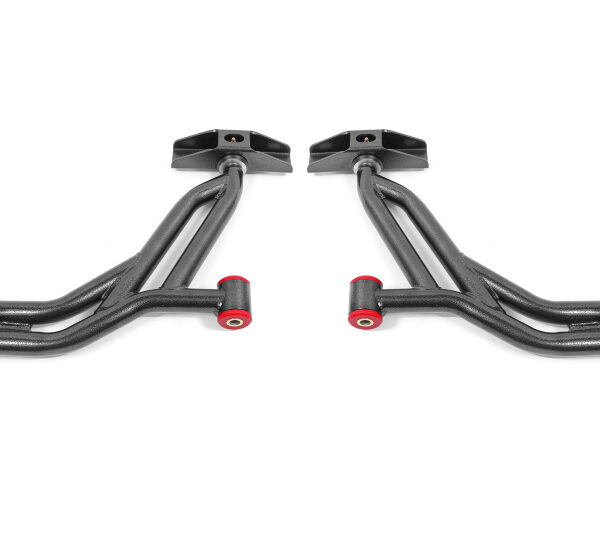BMR 10-14 Ford Mustang / Shelby GT500 Non-Adj. Lower A-Arms (Poly/Delrin) - Black Hammertone
