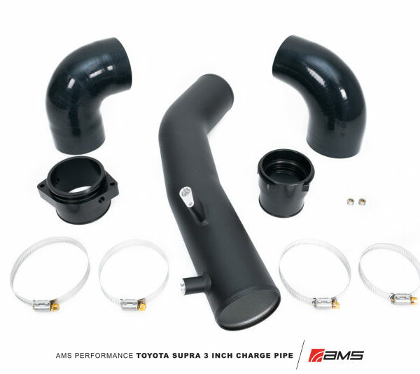AMS Performance 2020+ Toyota Supra A90 Aluminum 3in Charge Pipe Kit