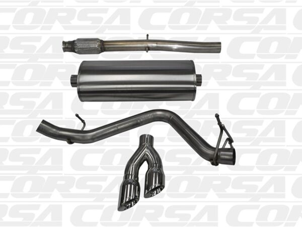 Corsa 14-19 GMC Sierra/Chevy Silv 1500 Crew Cab/Std. Bed 5.3L V8 Polished  Single Side CBExhaust
