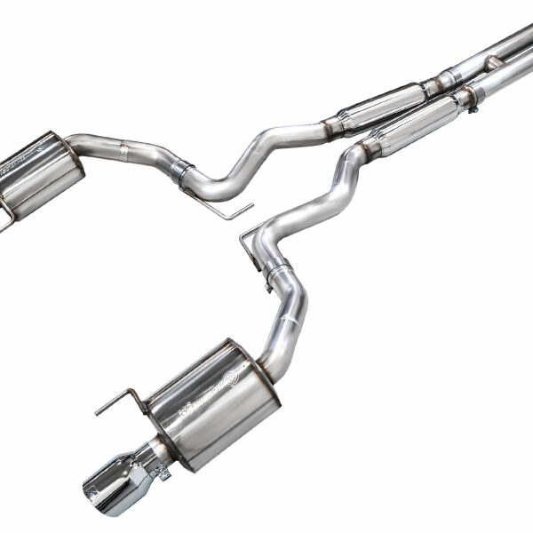 AWE 2024 Ford Mustang GT Fastback S650 RWD Touring Catback Exhaust w/ Dual Chrome Silver Tips