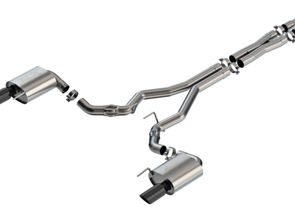 Borla 2024 Ford Mustang GT 5.0L V8 w/o Active Exhaust ATAK Cat-Back Exhaust System - Black Chrome