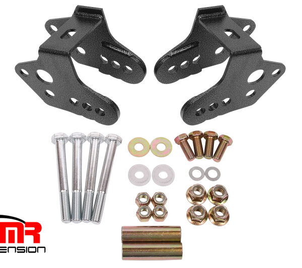 BMR 79-04 Ford Mustang Control Arm Relocation Bracket - Black Hammertone