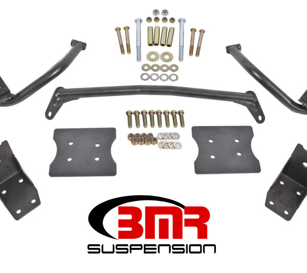 BMR 79-04 Fox Mustang Torque Box Reinforcement Plate Kit(TBR005H And TBR003H) - Black Hammertone