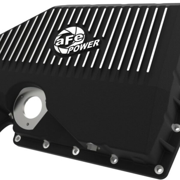 aFe 05-19 VW 1.8L/2.0L w/ Oil Sensor Engine Oil Pan Black POWER Street Series w/ Machined Fins