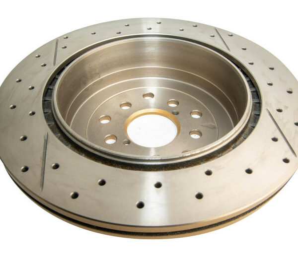 DBA 02-07 Subaru WRX STi 10 Stud Hole Rear Drilled & Slotted Street Series Rotor