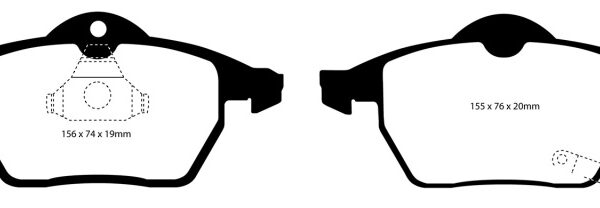 EBC 99-02 Saab 9-3 2.0 Turbo Redstuff Front Brake Pads