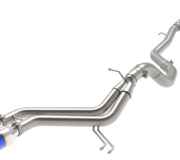 aFe Takeda 2-1/2in to 3in SS-304 Cat-Back Exhaust w/ Blue Flame Tips 13-17 Hyundai Veloster L4-1.6L