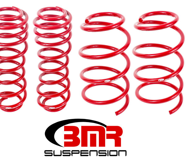 BMR 05-14 S197 Mustang GT Drag Version Lowering Springs (Set Of 4) - Red