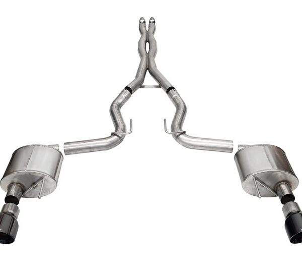 Corsa 2024 Ford Mustang GT Xtreme Cat-Back Ex. Sys. 3.0in Dual Rear Exit w/4.5in Black PVD Pro Tips