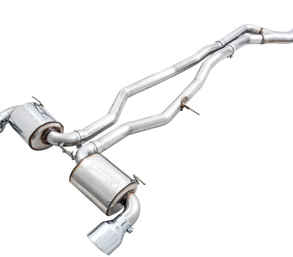 AWE 2020 Toyota Supra A90 Non-Resonated Touring Edition Exhaust - 5in Chrome Silver Tips