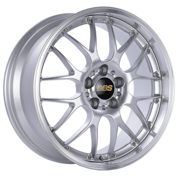 BBS RS-GT 19x9.5 5x120 ET40 CB72.5 Diamond Silver Center Diamond-Cut Rim Wheel - PFS/Clip Req