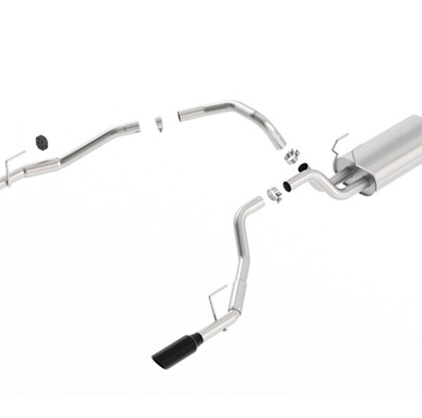 Borla 09-17 Ram 1500 5.7L V8 5in Single Tip Black Chrome Cat-Back Touring Exhaust Through Bumper