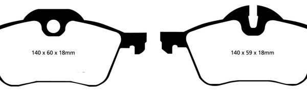 EBC 02-03 Mini Hardtop 1.6 Yellowstuff Front Brake Pads