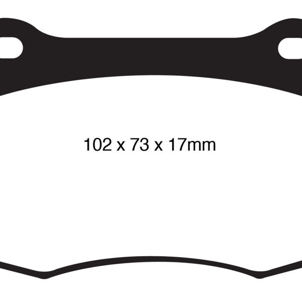 EBC 08+ Lexus IS-F 5.0 Yellowstuff Rear Brake Pads