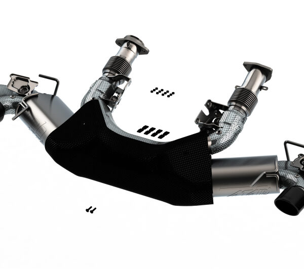 Borla 2020 Chevrolet Corvette C8 6.2 ATAK 3in Exhaust System Dual Round Rolled A/C Black Chrome Tips