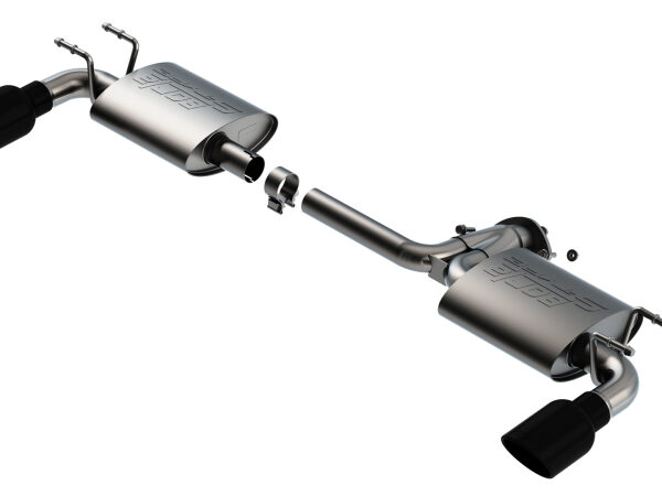 Borla 19-21 Mazda 3 Hatchback 2.0/2.5L NA S-Type Axle-back Black Chrome Tips