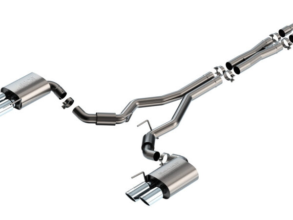 Borla 2024 Ford Mustang GT 5.0L V8 3 in S-Type Catback Non-Active Exhaust- Chrome Quad Tip