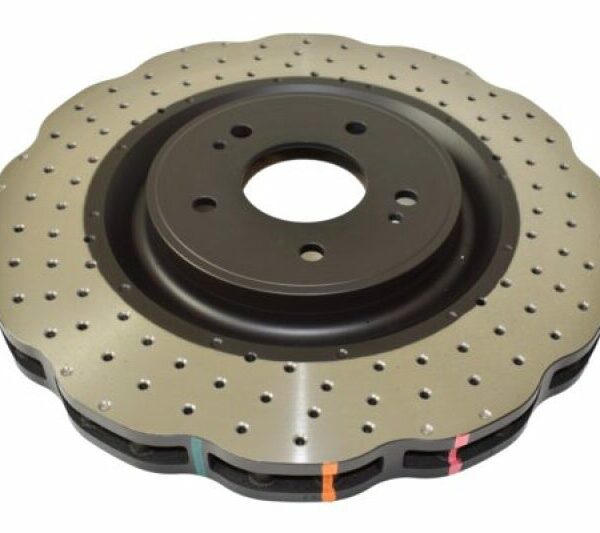 DBA 08-16 Mitsubishi Lancer Evolution Rear 4000 Series Drilled Wavey Rotor