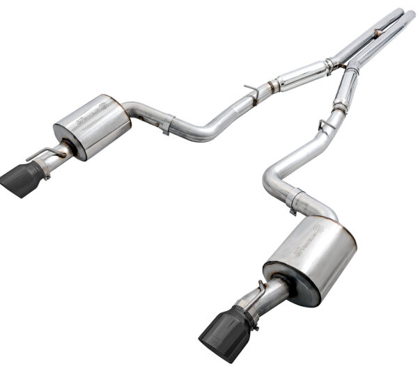 AWE Tuning 2015+ Dodge Charger 6.4L/6.2L Non-Resonated Touring Edition Exhaust - Diamond Blk Tips