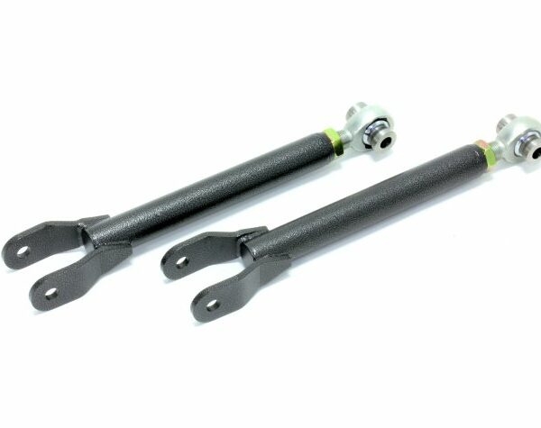 BMR 10-15 5th Gen Camaro Trailing Arms Rear w/ Single Adj. Rod Ends - Black Hammertone