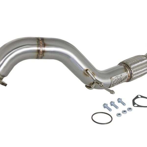 aFe Twisted Steel 3in Rear Down-Pipe/Mid Pipe 2017+ Honda Civic Type R I4 2.0L (t)