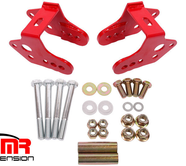 BMR 79-04 Ford Mustang Control Arm Relocation Bracket - Red