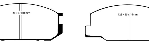 EBC 85-90 Lotus Esprit 2.2 Yellowstuff Front Brake Pads