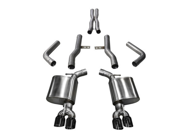 Corsa 2015-2023 Dodge Challenger Hellcat Dual Rear Exit Extreme Exhaust w/ 3.5in Black Tips