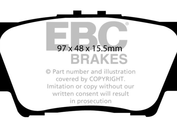 EBC 13+ Lexus ES300h 2.5 Hybrid Redstuff Rear Brake Pads