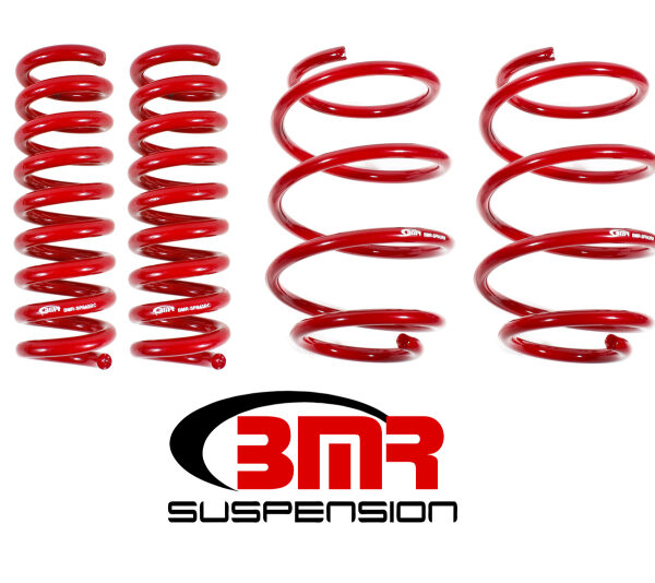 BMR 16-17 6th Gen Camaro V8 Performance Version Lowering Springs (Set Of 4) - Red