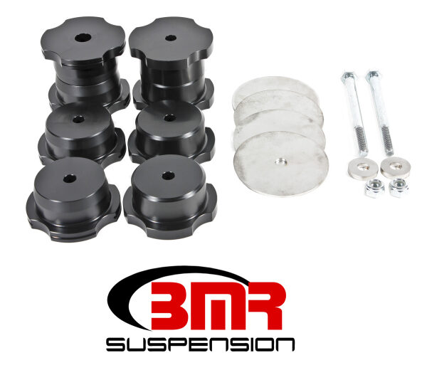 BMR 16-17 6th Gen Camaro Rear Cradle Bushing Kit (Delrin) - Black