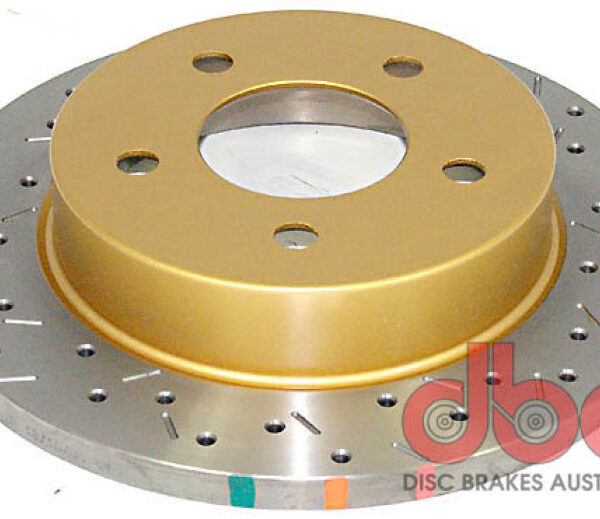 DBA 94-04 Mustang Exc. Cobra/Bullitt/Mach1 Rear Drilled & Slotted 4000 Series Rotor