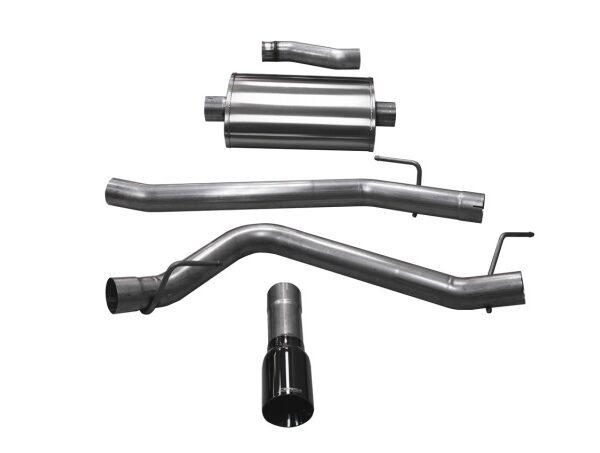 Corsa 20-24 Jeep Gladiator JT 3.6L Single Side Exit Cat-Back Exhaust System w/ Single 4in Black Tip