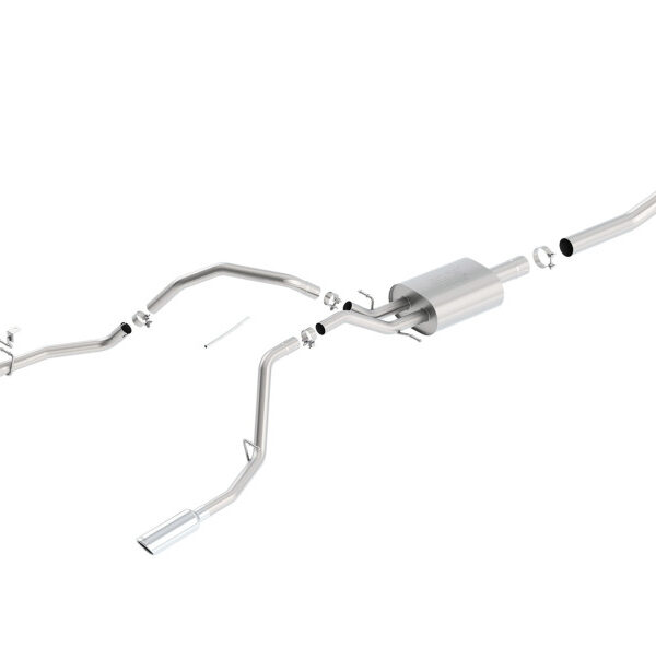 Borla 14 Silv/Sierra 1500 EC Std/CC Short 143.5in WB ATAK Single Split Rear Exit Cat-Back Exhaust