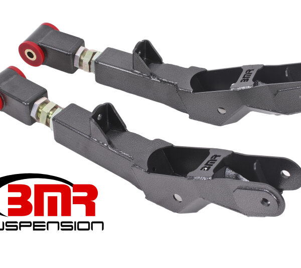 BMR 10-15 5th Gen Camaro Rear Lower Control Arms On-Car Adj. (Polyurethane) - Black Hammertone