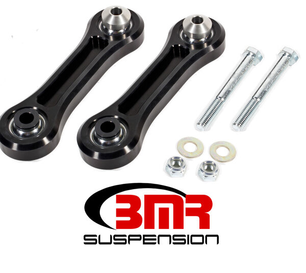 BMR 15-17 S550 Mustang Rear Lower Control Arms Vertical Link w/ Spherical Bearings - Black