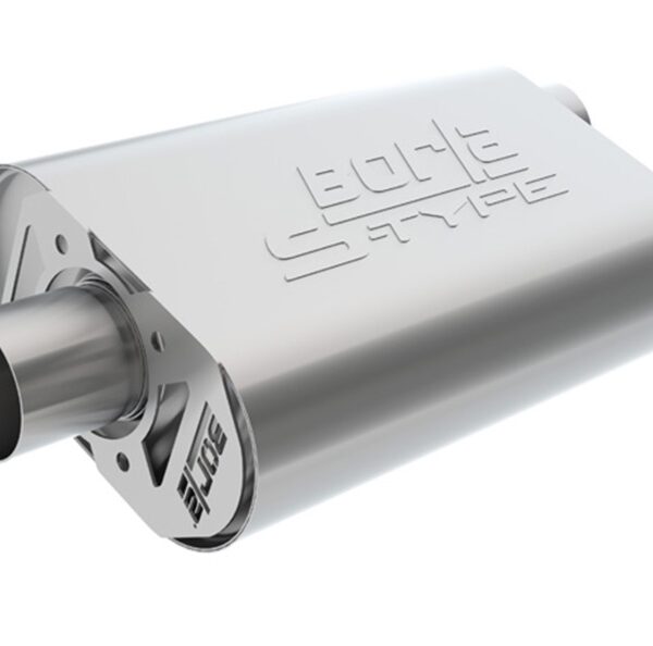 Borla 11-15 Chevy Camaro Stainless Steel Oval S-Type 2.5in Inlet/Outlet Crate Exhaust Muffler