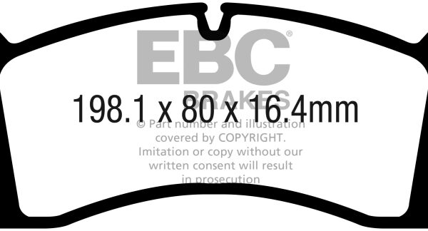 EBC 13-15 Porsche 911 (991) (Cast Iron Rotor only) 3.8 GT3 Yellowstuff Front Brake Pads