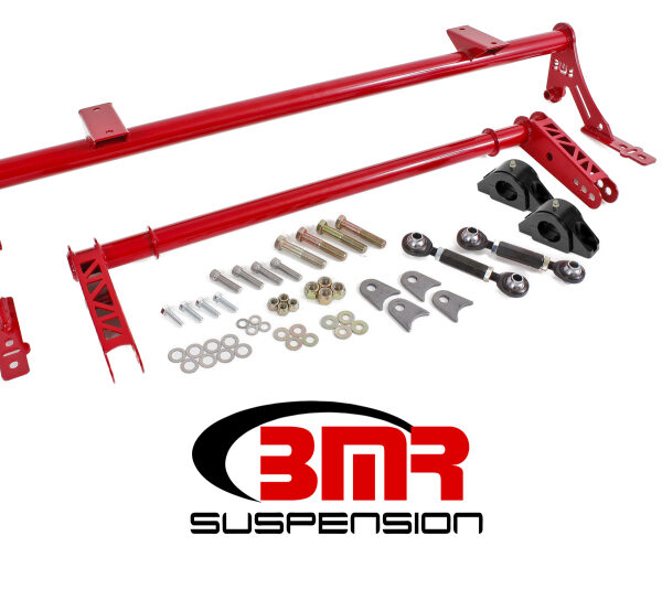 BMR 05-14 S197 Mustang Rear Bolt-On Hollow 35mm Xtreme Anti-Roll Bar Kit (Delrin) - Red
