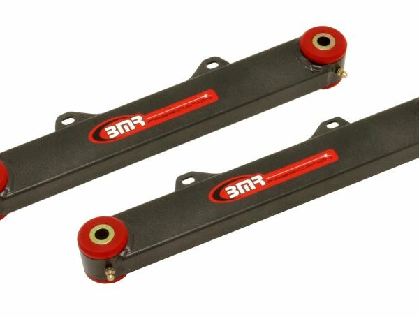 BMR 10-15 5th Gen Camaro Rear Non-Adj. Toe Rods (Polyurethane) - Black Hammertone