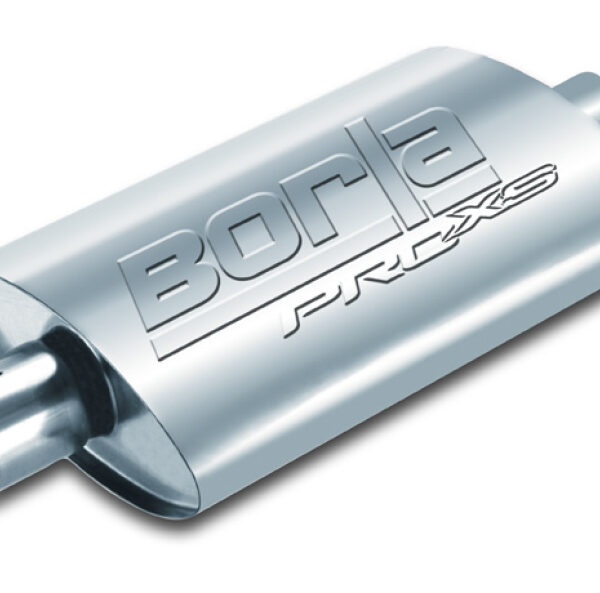 Borla Universal Pro-XS Oval 2.5in Inlet/Outlet Center/Center Notched Muffler