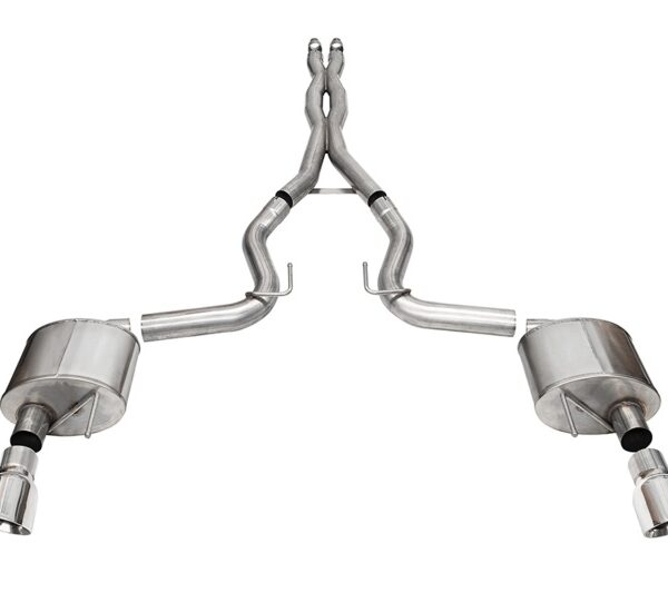 Corsa 2024 Ford Mustang GT Xtreme Cat-Back Exhaust Sys. 3.0in Dual Rear Exit w/4.5in Pro Series Tips