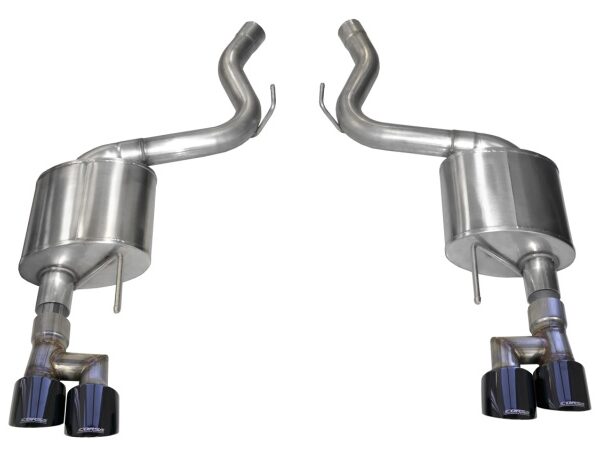 Corsa 18-23 Ford Mustang 5.0L V8 3in Sport Axle-Back Dual Rear Exit w/ 4in Black PVD Pro-Series Tips
