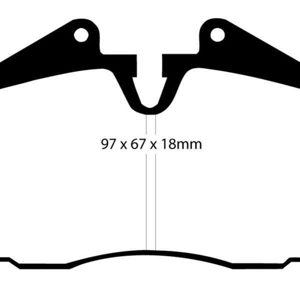 EBC 89-95 Ferrari 348 3.4 Redstuff Front/Rear Brake Pads (Axle Set Only)