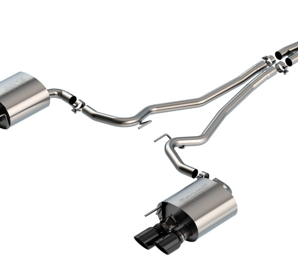 Borla 19-20 Ford Mustang Ecoboost 2.3L 2.25in S-type Exhaust w/ Valves - Black Chrome Tips