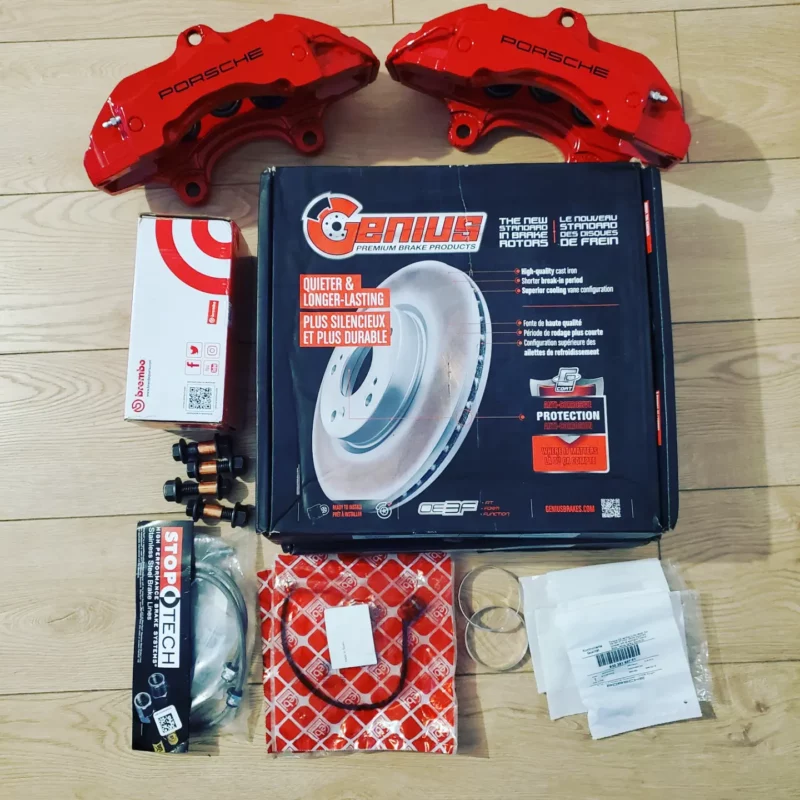 Bolt-On Customizable Porsche 6-Pot 17Z Front Brake Kit Upgrade - Audi B5/B6/B7 - C5 - Image 5