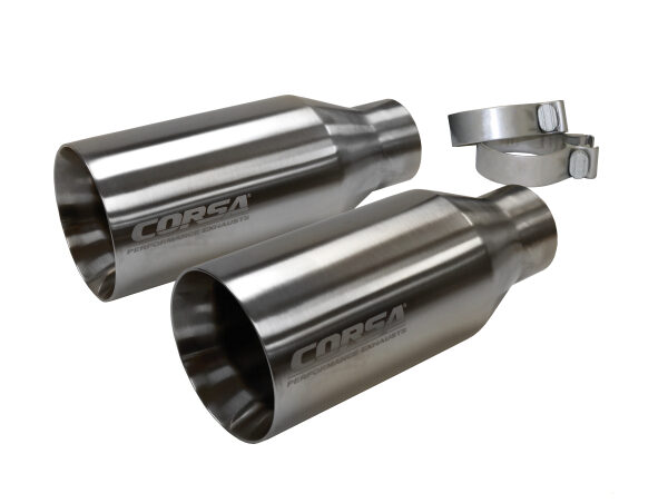 Corsa 2017-2020 Ford F-150 Raptor 3in Inlet / 5in Outlet Satin Polished Tip Kit (For Corsa ExhOnly)