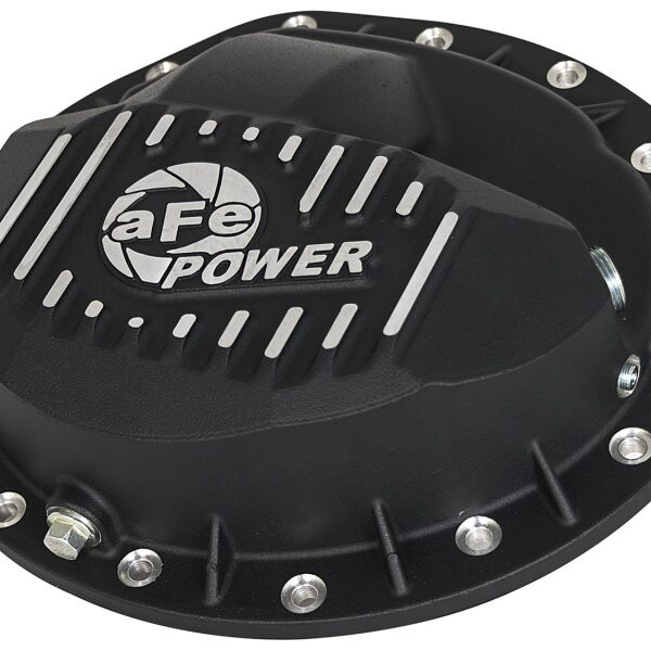 aFe Power Pro Series Rear Differential Cover Black w/Machined Fins 16-17 Nissan Titan XD(AAM 9.5-14)