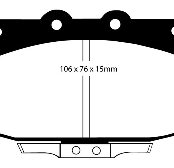 EBC 86-89 Mazda RX7 2.4 (1.3 Rotary)(Vented Rear Rotors) Redstuff Front Brake Pads