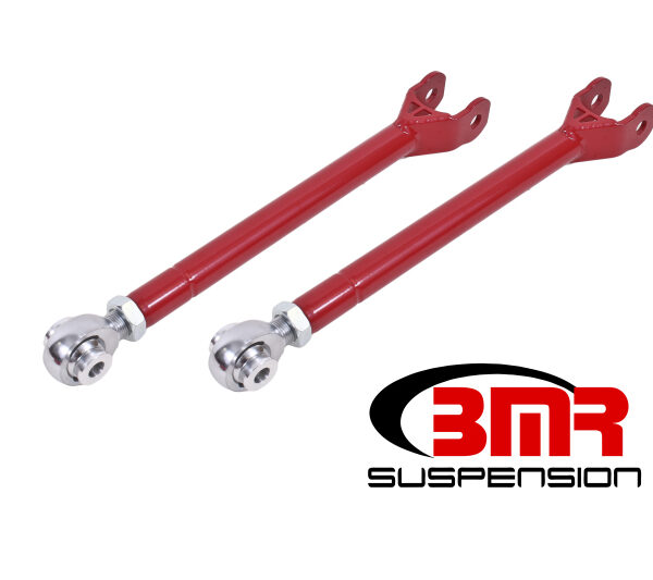 BMR 08-17 Challenger Lower Trailing Arms w/ Single Adj. Rod Ends - Red